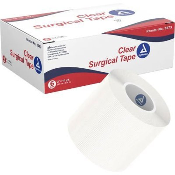 Dynarex Dynarex Transparent Surgical Tape, 2inW x 10 yards, Pack of 72 3573